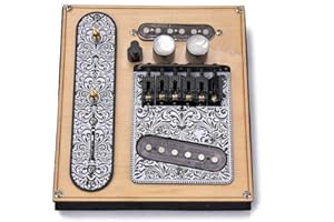 OGDNI Guitar Saddle Bridge Plate Loaded Alnico V Pickup,3 Way Switch Electric Guitar Control Plate, Guitar Neck Pickup Set for Telecaster Guitars Replacement (GMA15)