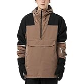 Actleis Mens Pullover Snowboard Jacket Waterproof Hooded Insulated Ski Jacket Warm Winter Snow Coat