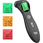 Femometer Thermometer for Kids and Adults, Forehead Digital Thermometer, No-Touch Fever Infrared Thermometer with 3 Color Ind