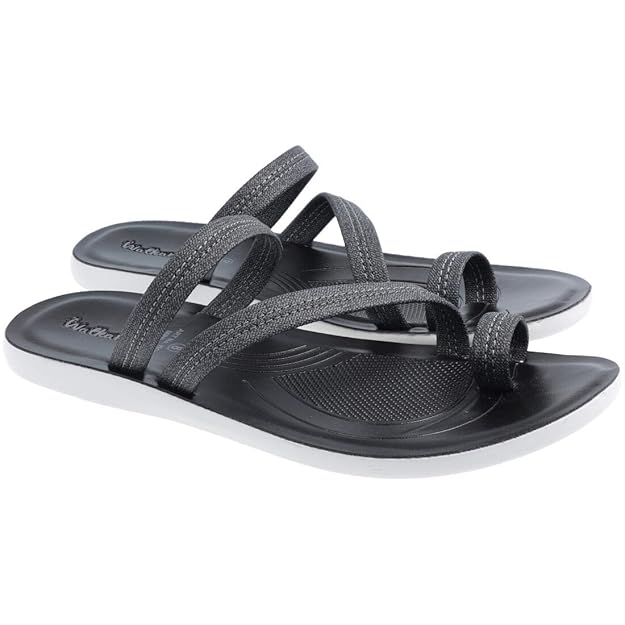 Buy Walkaroo Men's Black Slippers( at Amazon.in