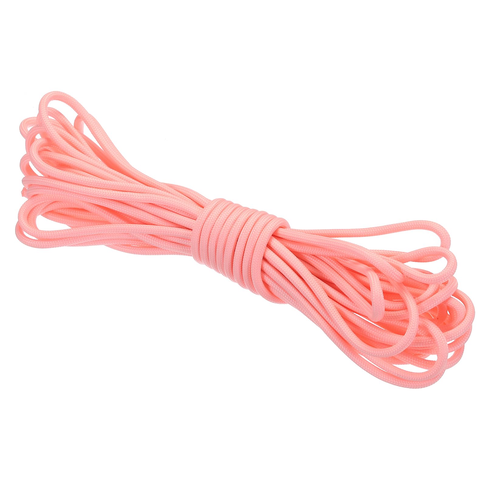 PATIKIL 26 Feet Glow in the Dark Paracord, 4mm Camping Paracord Rope 9-Strand Type 550lb Nano Cord Paracord for Camping Tent Tarp Hiking, Pink