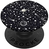 Whimsical Space Doodle Stars Constellations Saturn Jupiter PopSockets Adhesive PopGrip