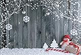FiVan  Wood and Snowman Design Photo Backdrop For Winter Home Party Pictures Baby Children Studio Xmas Portraits Background FT-5899