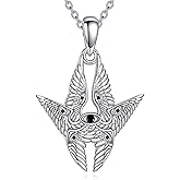 ZPMMPZ Angel Necklace Sterling Silver Biblically Angels Pendant Saints Jewelry Birthday Gifts for Women Men