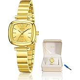 GeYa Dainty Silver Watch for Women Ladies Fashion Wristwatch for Small Wrist,Square Shape Stainless Steel Bracelet,Japanese Quartz Movement,Water Resistant,Gift for Her