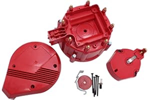 Performance Red HEI Large Distributor Cap Rotor Kit Fits for Chevy GM SBC BBC 305 350 454