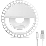 Selfie Ring Light, XINBAOHONG Rechargeable Portable Clip-on Selfie Fill Light with 36 LED for iPhone/Android Smart Phone Phot