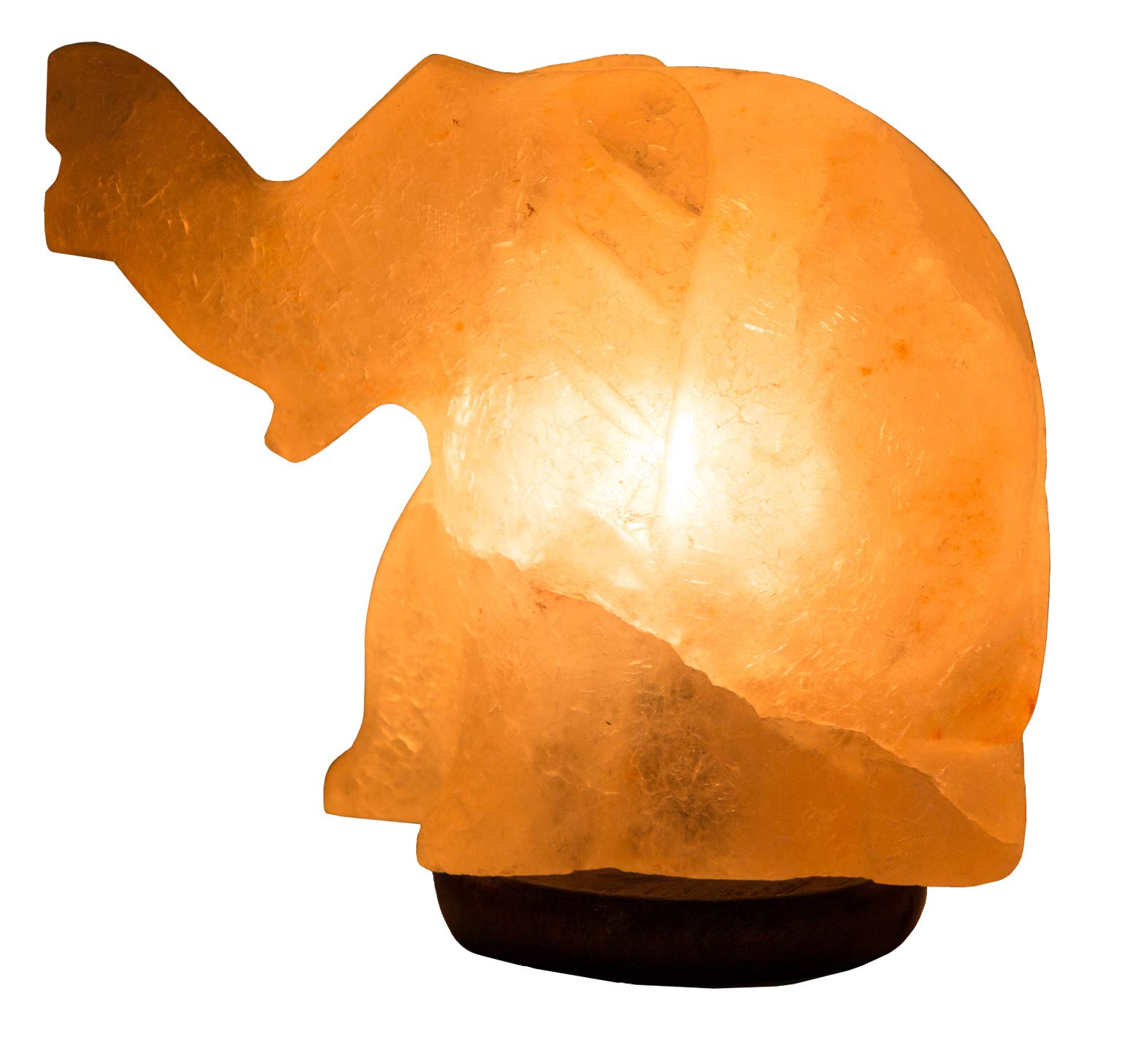 Klass Home Finest Quality 100% Natural Warm Pink Himalayan Elephant Salt Lamp with CE Certified DIMMER Cable & 2 X Bulbs by Klass Home Collection® (Elephant Dimmer Cable)