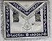 Masonic Apron -Past Master Apron Navy Blue Silver with Fringe (Blue & Silver)