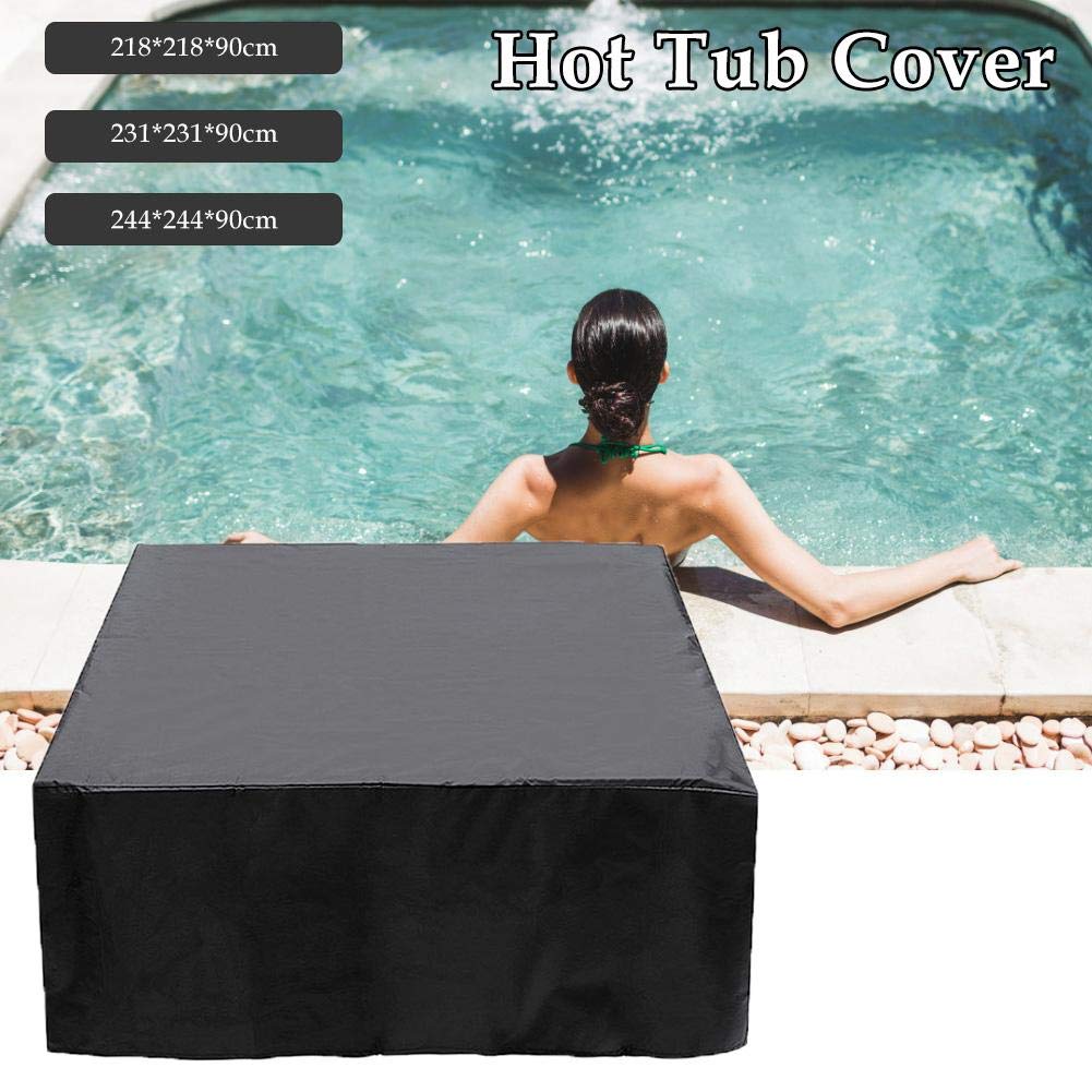 Rocita UV Resistant Hot Tub Cover Heavy Duty Durable SPA Cover Square Cover For Hot Tub 231 * 231 * 90cm