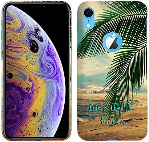 Glisten - Designer Hard Plastic Case for iPhone XR - Palm Trees - This is The Life Printed Slim Profile Cute Snap On Back Cover