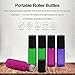 Glass Roll-on Bottles - 5ml, 12 Pack, Assorted Colored by Mavogel, Stainless Steel Roller Balls, Essential Oil Opener, Droppers, Funnels, and Labels Included