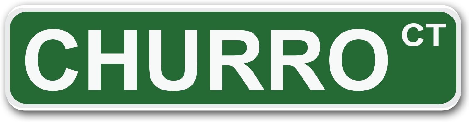 Adept Mechanism Churro Court Aluminum 4" x 17" Street Sign