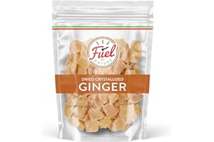 Fuel by Nature Dried & Crystallized Ginger Healthy Snack, High Energy Treats for Snacking, Bulk Dried Candied Ginger, 1lb