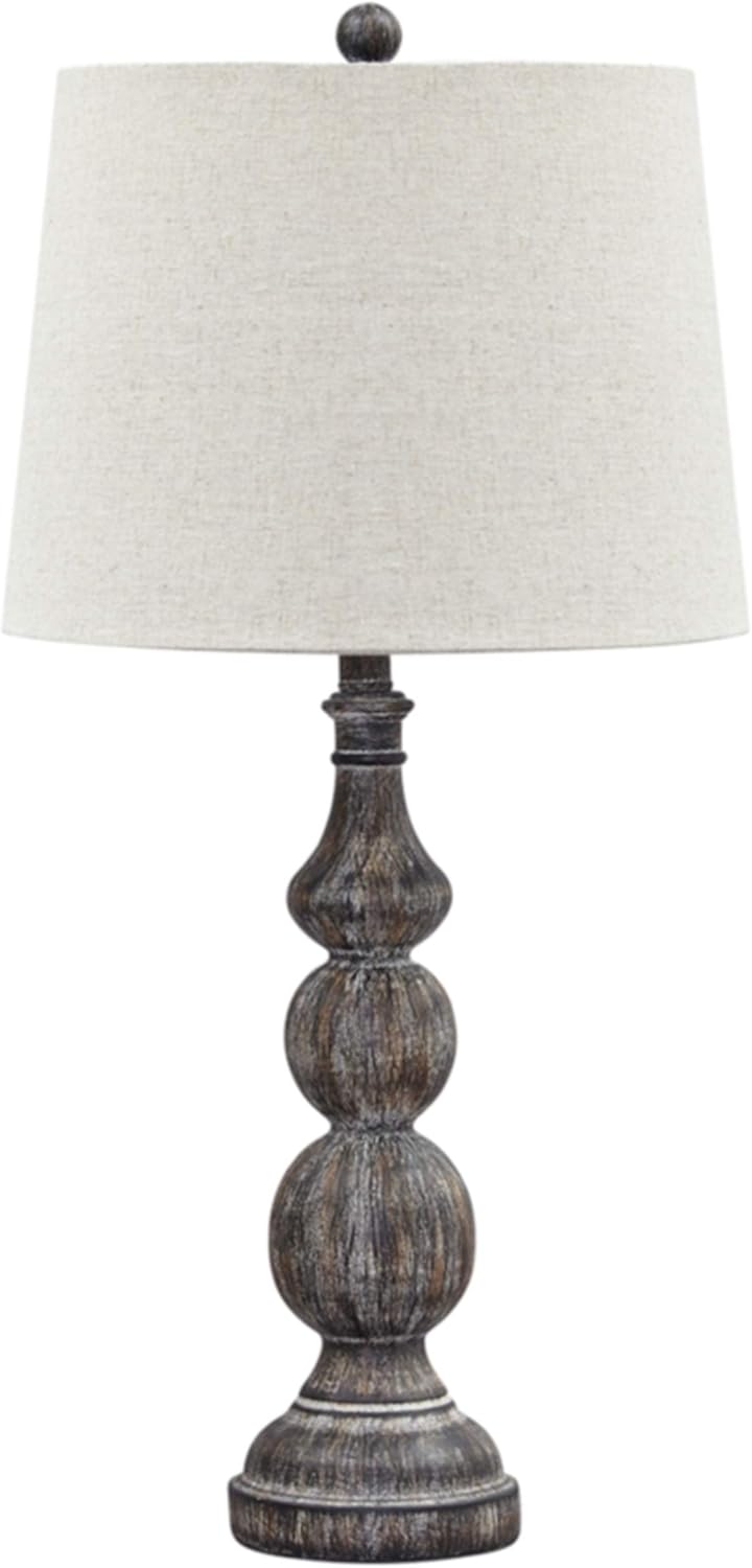 Signature Design by Ashley - Mair Poly Table Lamp - Set of 2 - Timeworn Finish - Black: Home & Kitchen