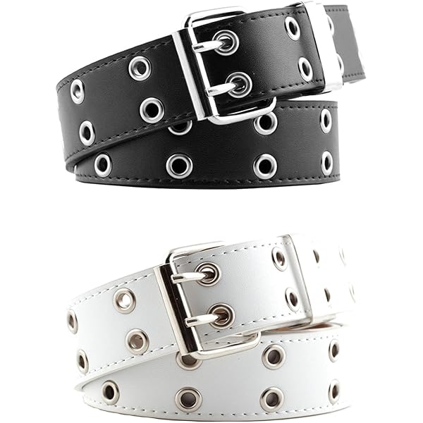 小物 rurumu.double buckle belt White rurumu.double buckle