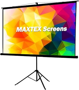 MAXTEX - Pantalla para proyector con Soporte, Pantalla de ...