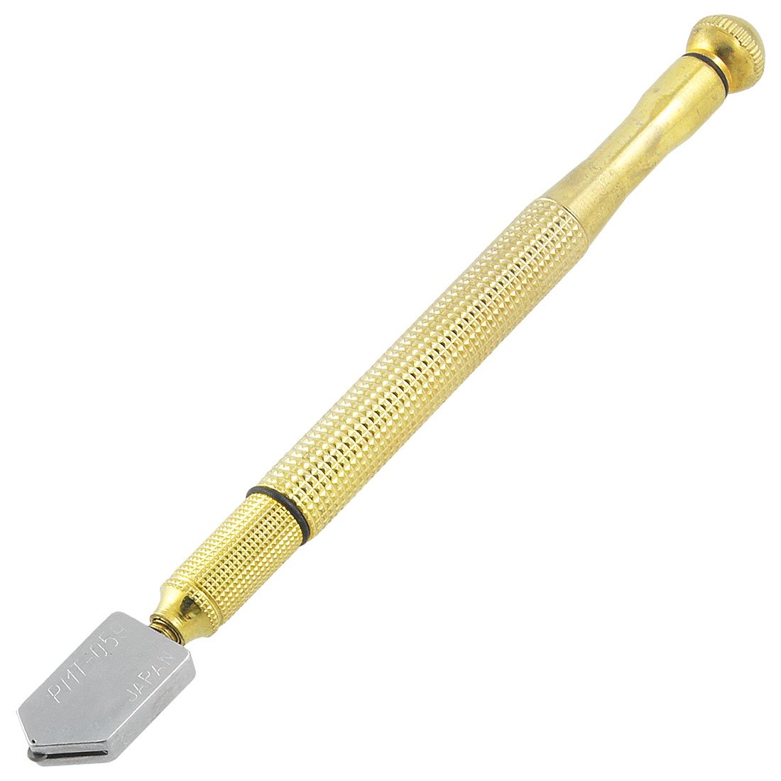 Sourcingmap Glass Cutter 10mm-20mm, Pencil Style Oil Feed Carbide Tip Gold Tone Metal Handle for Glass Tiles Mirror Cutting