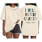 Christian Shirts for Women Jesus Faith Religious Bible Verse T Shirt Oversized Graphic Tees Inspirational Sayings Top