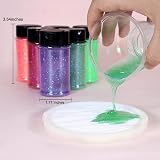 Renfio Iridescent Ultra Fine Glitter Powder 50g Orange Resin Crafts view 4