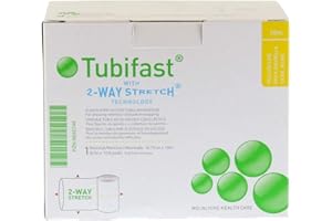 Molnlycke Tubifast Yellow Line with 2-Way Stretch 10.75cm x 10m 1/bx 2440