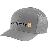 Carhartt Men's Rugged Flex Fitted Canvas Mesh-Back Logo Graphic Cap