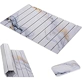 JFMAK Foldable Stone Bath Mat - 24''x16'' Super Absorbent Diatomaceous Earth Bath Mats, Bathroom Mat Quick Dry, Non-Slip, Compact, Easy to Store and Clean.
