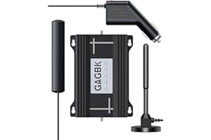 GAGBK Upgarde Cell Booster for Car, Truck Cell Phone Signal Booster on Band 2/4/5/12/13/17/25/66 for 5G Support All U.S.Carriers AT&T T-Mobile Verizon and More Cellphone Booster for RV Car Vehicle Call/Data