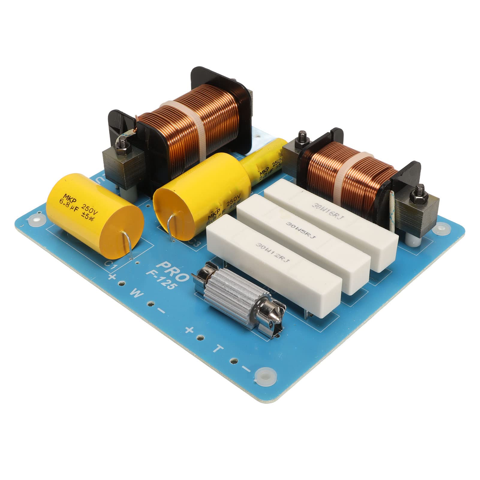 Speaker Crossover, 2-Way F125 Professional High Bass Crossover for 10 Inch 12 Inch 15 Inch Outdoor Stage Conference Speakers