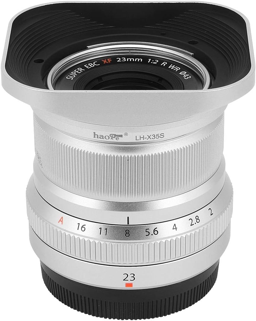 Haoge LH-X35S Bayonet Rectangular Square Metal Lens Hood for Fujifilm Fuji Fujinon XF 35mm F2 R WR XF35mmF2 - Image 5