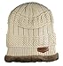 Slouchy Beanie Gloves for Women HINDAWI Winter Hat Knit Warm Skull Cap Touch Screen Mittens Beige
