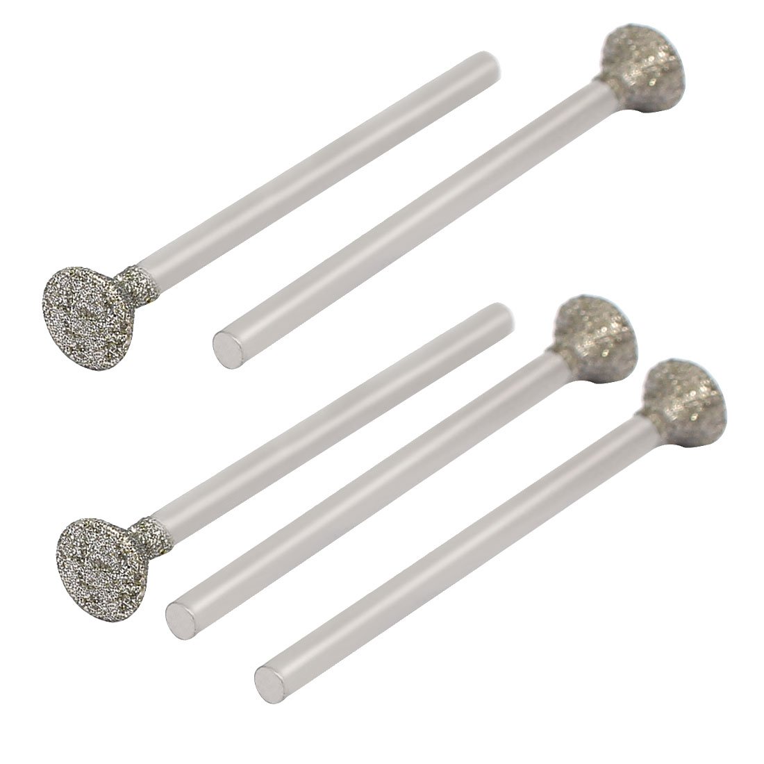 Sourcingmap 2.35mm Shank 6mm Dia Disc Shape Head Grinding Diamond Mounted Points 5pcs