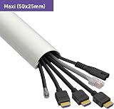 D-Line Maxi Trunking 50mm x 25mm White 1m TV Cable Tidy view 3
