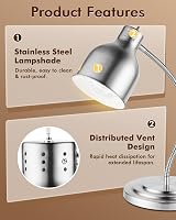 YJINGRUI 250W Food Heat Lamp Commercial Buffet Warmer Adjustable Gooseneck view 5
