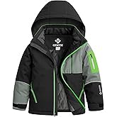 GEMYSE Boys Winter Coat Waterproof Windproof Boys Ski Snow Jacket with Hood Warm Kids Winter Jacket