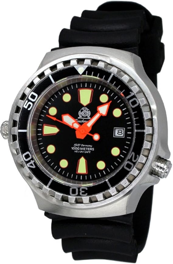 Tauchmeister Automatic, 1000m Dive Watch with Helium Release Valve and