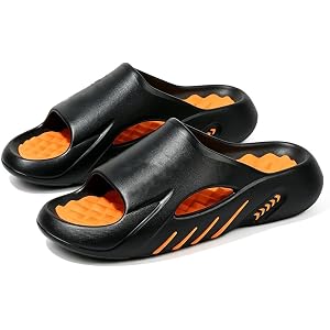 PVZXR Men's Slide Sandal with Massage Footbed, Comfortable Casual Slip-On