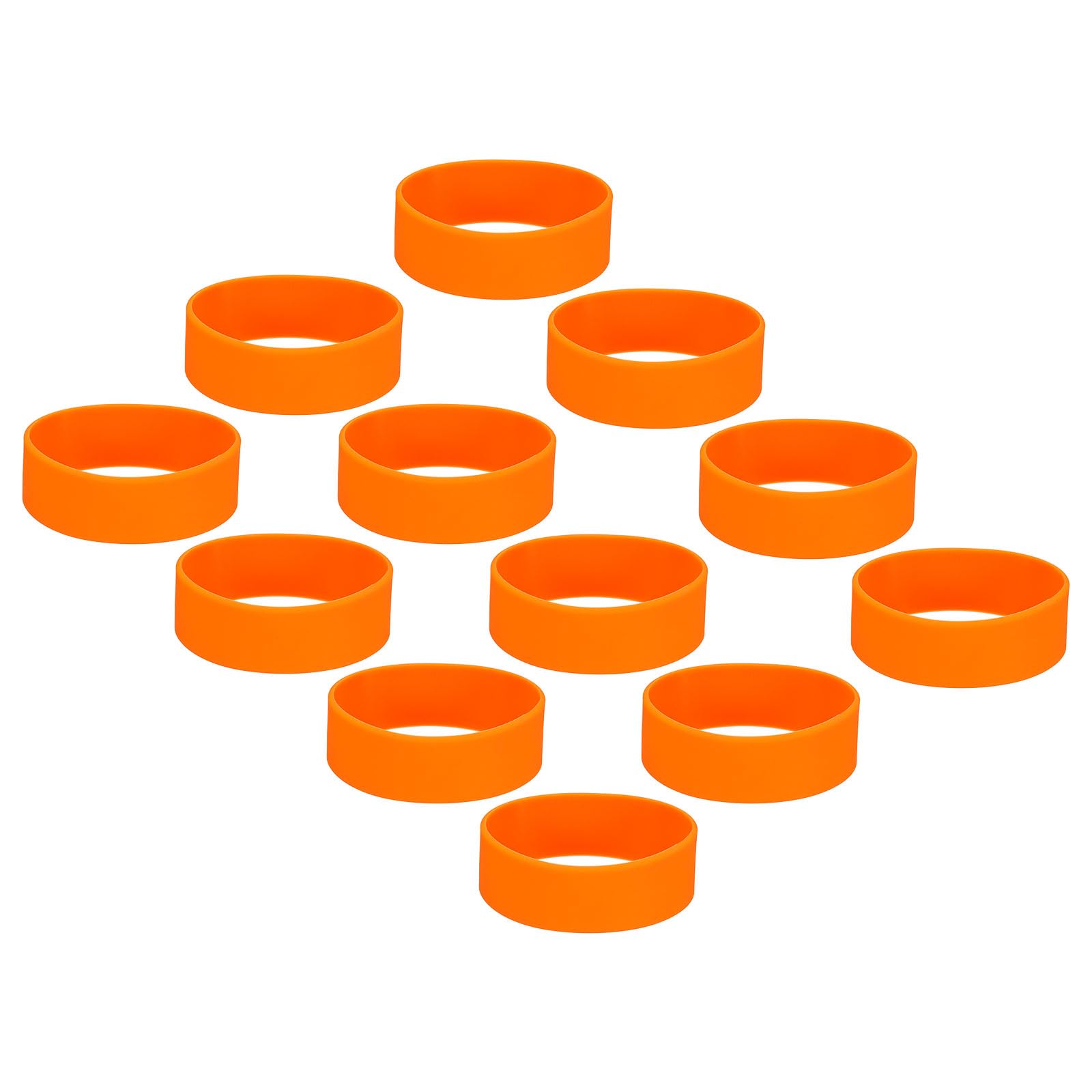 PATIKIL Elastic Sublimation Tumblers Holder Ring Bands, 12 Pcs Silicone Heat Resistant Sublimation Paper Wrap Ring for 20Oz Tumbler for DIY Craft Orange