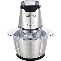 Food Chopper, LINKChef Mini Food Processor Onion Vegetable Garlic Chopper Electric 4 bi-level blades 1.2L Robust…