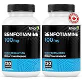 RENEW ACTIVES Benfotiamine 100mg – High Absorption Fat-Soluble Vitamin B1 – Supports Energy Production, Nutrient Metabolism, 