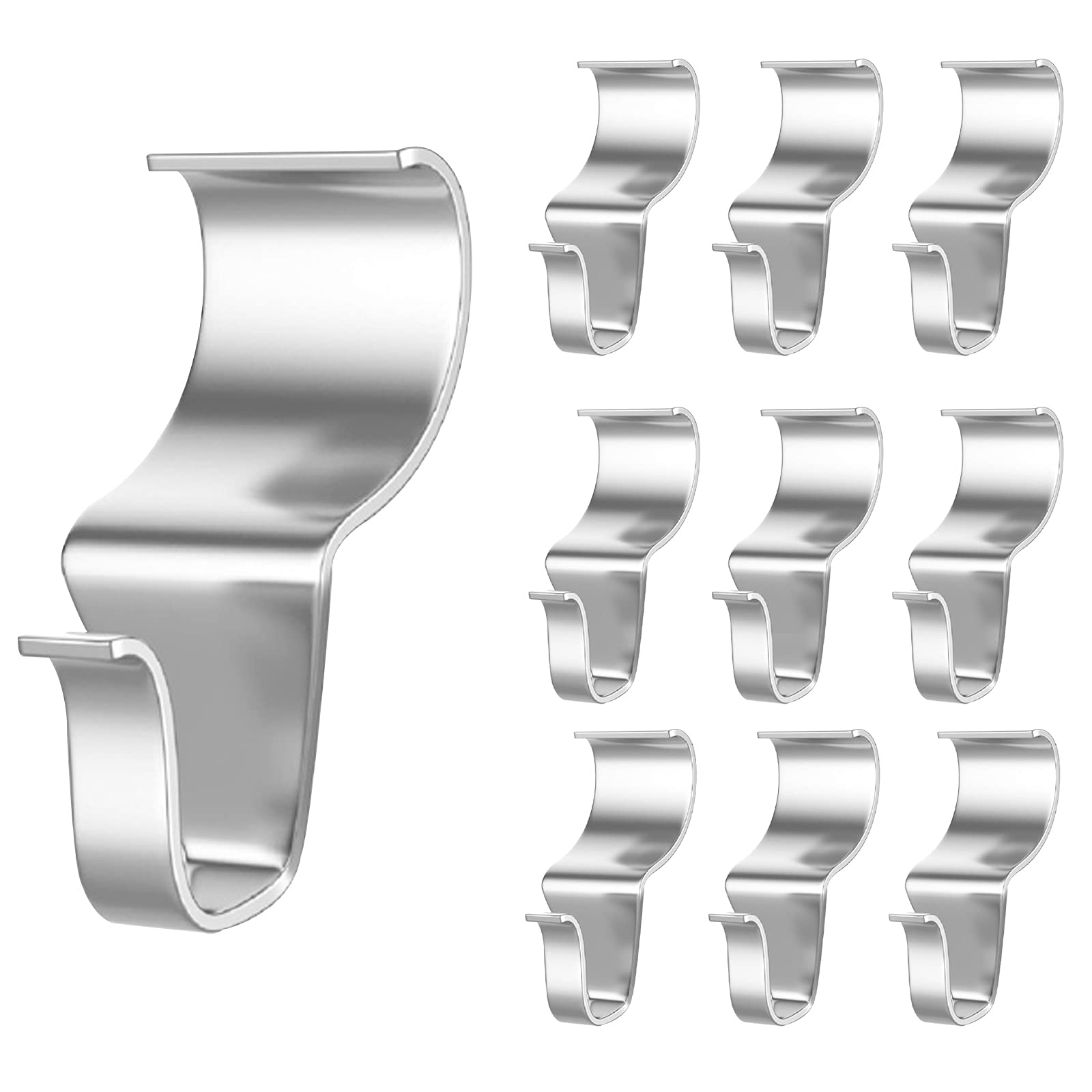 MOROBOR 30pcs Vinyl Siding Hooks for Hanging, Heavy Duty Stainless Steel Low Profile No-Hole Hanger Hooks