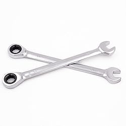 KINJOEK 2 PCS 10mm 12PT Ratchet Wrench, Metric
