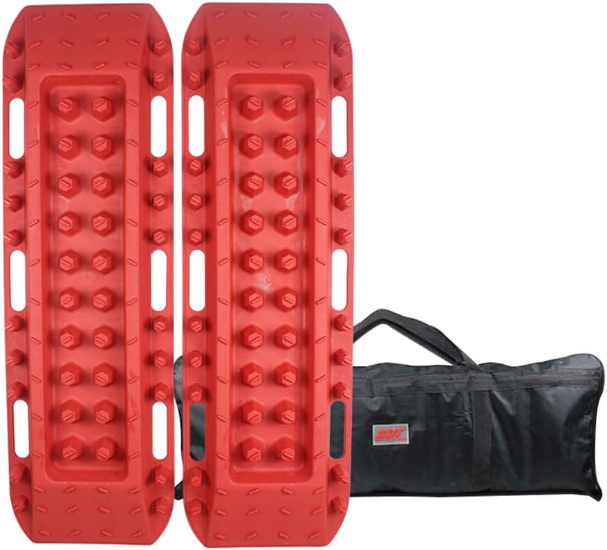 Snow Traction Mats - Emergency Car Wheel Grip Track Rescue Boards (Size : Two pieces)