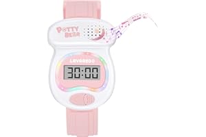 A ALPS Kids Watch Potty Training Watches for Boys and Girls, Potty Timer Toilet Shape and LED Colorful Lights, Music Reminds Kids It's Time to Go to The Bathroom, Fun Gift for Moms and Toddlers