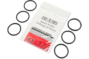 Captain O-Ring Replacement H-553/5308696 / P6000-C31 / A912809-0070A Orings for Zurn, Sloan, Royal/Regal, American Standard Flushometer Valve Tailpiece (6 Pack)