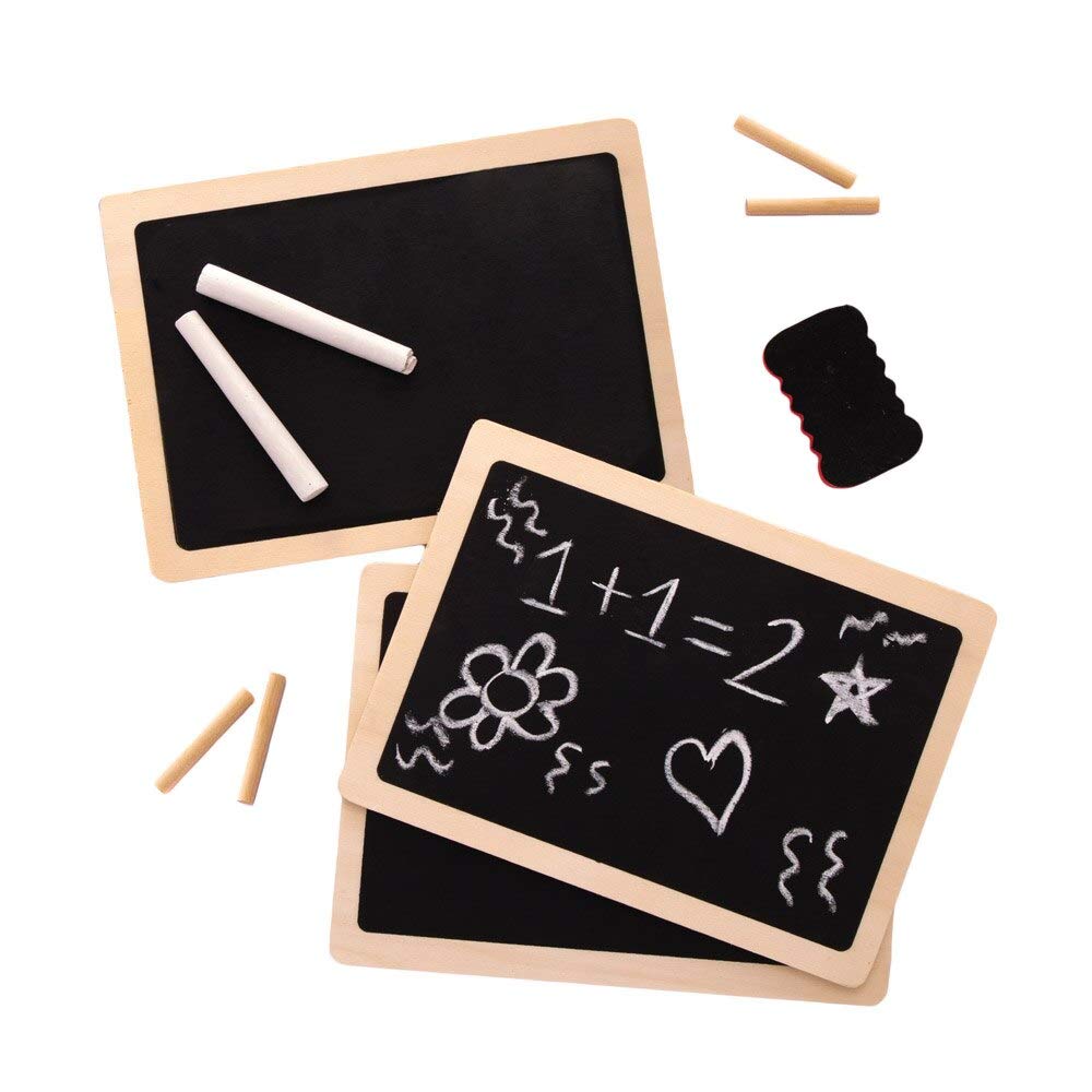 Baker Ross AW954 Wooden Chalkboards, Arts and Crafts for Kids (Pack of 4), Assorted