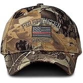 Speedy Pros Camo Baseball Cap Firefighter Fireman Retired Embroidery Cotton Strap Closure