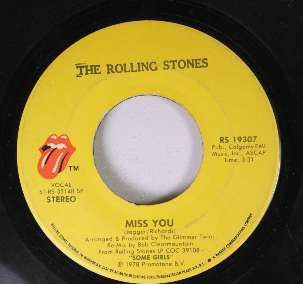 The Rolling Stones, Mick Jagger, Keith Richards THE ROLLING STONES 45 RPM miss you / FAR AWAY