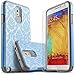 Galaxy Note 3 Case, Starshop [Shock Absorption] Dual Layers Impact Advanced Protective Cover with [Premium HD Screen Protector Included] for Samsung Galaxy Note 3 (Light Blue Lace)