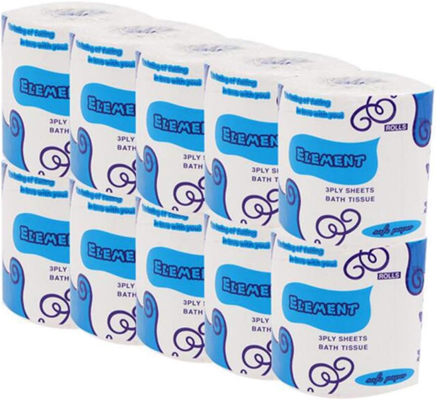 Ultra CleanCare Toilet Paper, Strong Biodegradable Bath Tissue, Toilet paper 10 rolls Double pulp 100% Relaxing fragrance 3 layers Unscented (White)